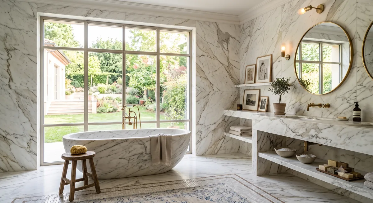 Salle de bain en marbre
